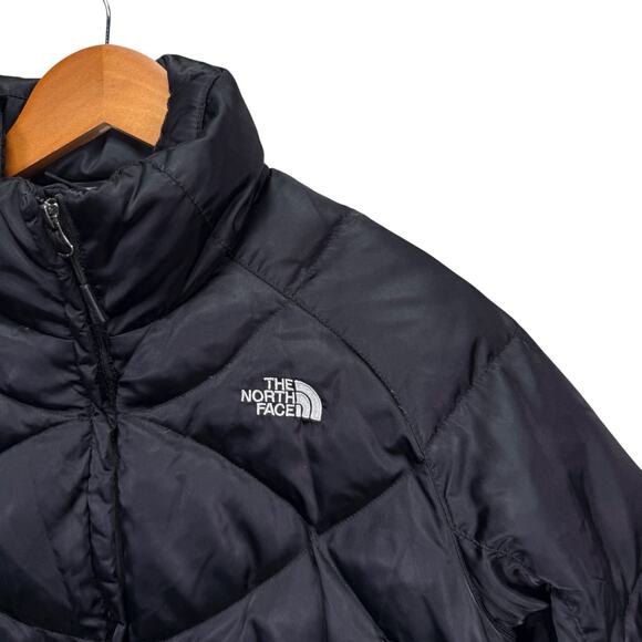 The North Face Down Jacket Nuptse Winter Cross Puffer Black Jacket Women's sz M - Picture 4 of 6